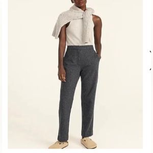 J Crew Petite Pull on Straight Leg Pant in Italian Wool